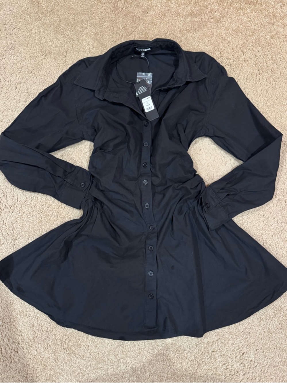Button-Front Shirt Dress
